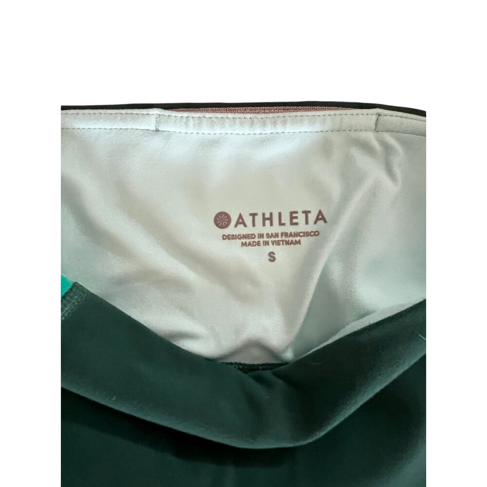 Athleta Elation Asym Colorblock 7/8 Tights in Dragonfly Green, S - Picture 5 of 6